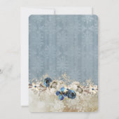 Cold Blue Winter Day Table Card Einladung (Rückseite)