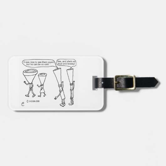 Cold Brass Gepäckanhänger (Vorderseite horizontal)