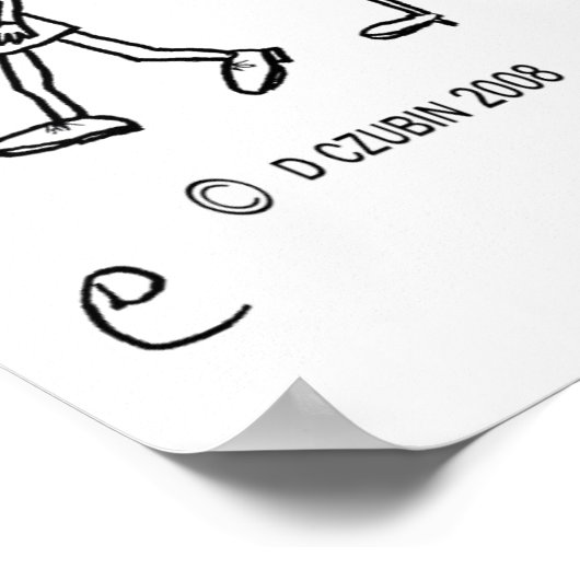 Cold Brass White Poster (Ecke)