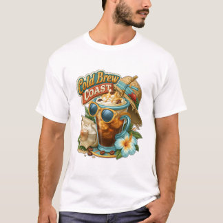 Cold Brew Coast Beach Eiskaffee T-Shirt