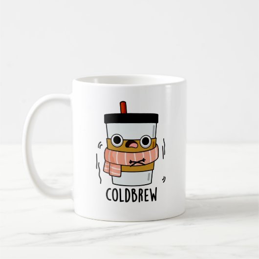 Cold Brew Funny Freezing Coffee Pub Kaffeetasse (Links)