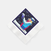 Cold Christmas Caroler Cocktail Papier Napkins Serviette (Ecke)