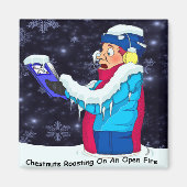 Cold Christmas Caroler Magnet (Vorne)