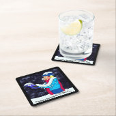 Cold Christmas Caroler Pullboard Square Untersetze Rechteckiger Pappuntersetzer (Vor Ort)