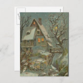 Cold Christmas Night Feiertagspostkarte (Vorne/Hinten)