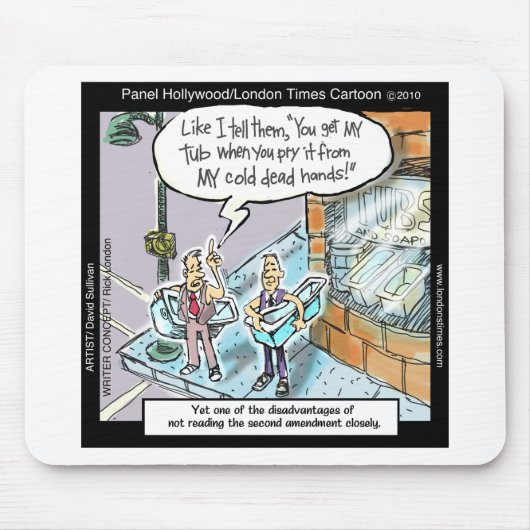 Cold Clean Hands W/Guns Funny Gifts & T-Shirts Mousepad (Vorne)