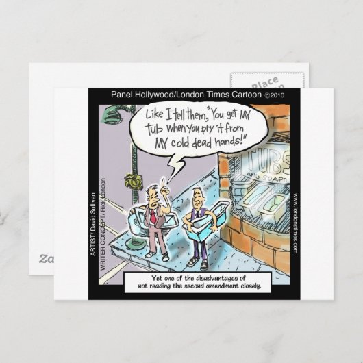 Cold Clean Hands W/Guns Funny Gifts & T-Shirts Postkarte (Vorne/Hinten)