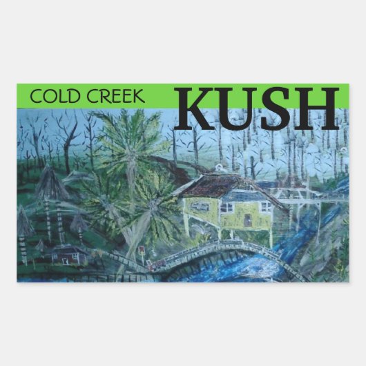 COLD CREEK KUSH RECHTECKIGER AUFKLEBER (Vorderseite)