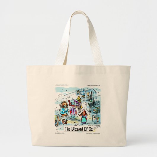 Cold Day in Oz Funny T-Shirts Tasse Jumbo Stoffbeutel (Vorne)