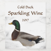 Cold Duck in White Snow Sparkling Weinkarte Weinetikett (Einzelnes Label)