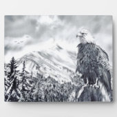 Cold Eagle and Mountains Plaque Fotoplatte (Vorderseite)