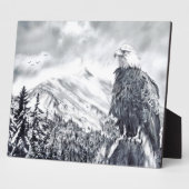 Cold Eagle and Mountains Plaque Fotoplatte (Seite)