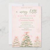 Cold Elegant A Pink Bow Coquette Baby Shower Einladung (Vorderseite)