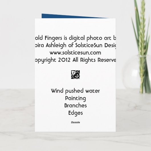 Cold Fingers Karte (Rückseite)