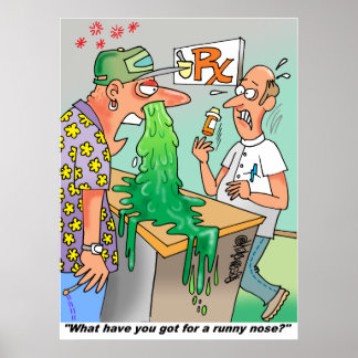 Cold & Flush-Cartoon Poster