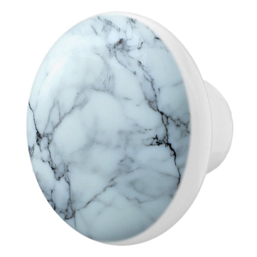 Cold Gray Marble Pattern Keramikknauf (Rechts)
