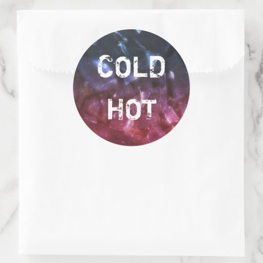 Cold & Hot - Aufkleber (Tasche)