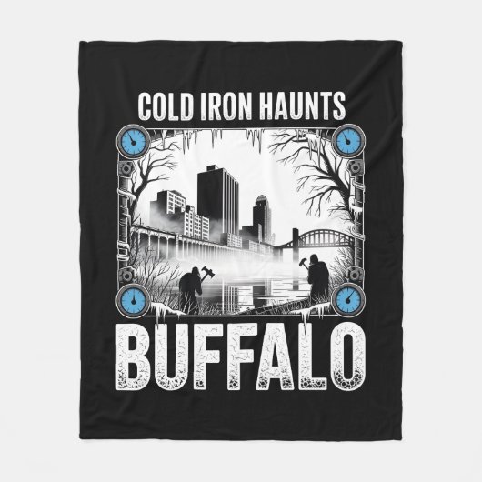 Cold Iron Haunts-Buffalo New York Spuk Factory Fleecedecke (Vorderseite)