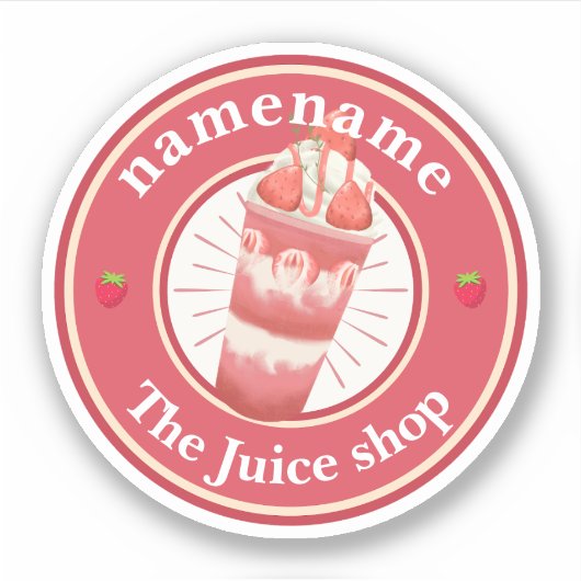 Cold Jogurt Smoothies Fruchtsaftshop Logo Aufkleber (Vorderseite)
