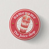 Cold Jogurt Smoothies Fruchtsaftshop Logo Button (Vorderseite)