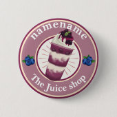 Cold Jogurt Smoothies Fruchtsaftshop Logo Button (Vorderseite)