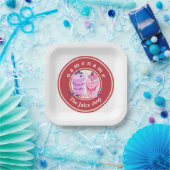 Cold Jogurt Smoothies Fruchtsaftshop Logo Pappteller (Party)