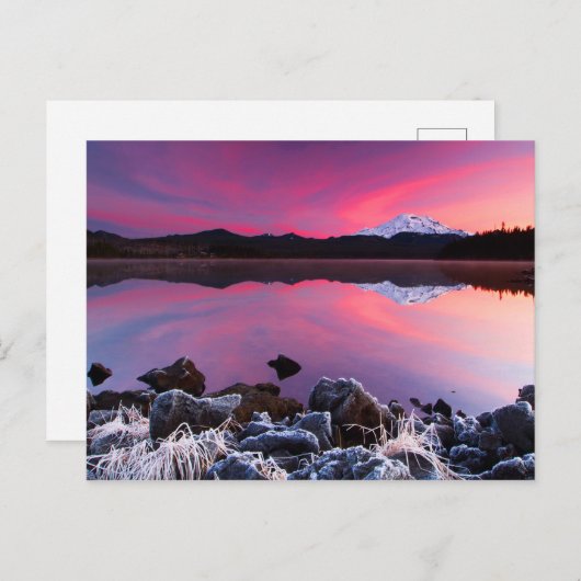 Cold Lake Sunset Postkarte (Vorne/Hinten)