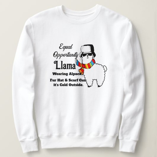Cold Llama Sweatshirt - Funny Women's Hoodie (Design vorne)
