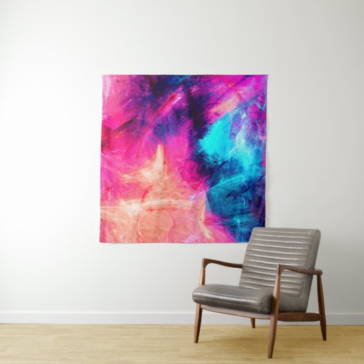 Cold multicolor beautiful futuristic pattern. Abst Wandteppich (Beispiel (Horizontal))