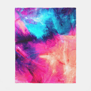 Cold multicolor schöne futuristische Muster. Abst Fleecedecke