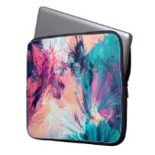 Cold multicolor schöne futuristische Muster. Abst Laptopschutzhülle (Vorderseite Links)