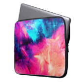 Cold multicolor schöne futuristische Muster. Abst Laptopschutzhülle (Vorderseite Links)