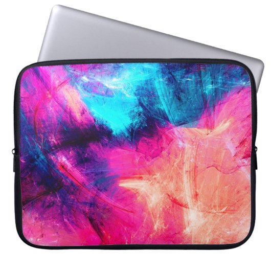 Cold multicolor schöne futuristische Muster. Abst Laptopschutzhülle (Vorderseite)