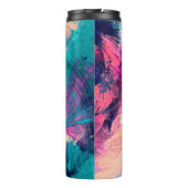 Cold multicolor schöne futuristische Muster. Abst Thermosbecher (Rückseite)