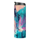 Cold multicolor schöne futuristische Muster. Abst Thermosbecher (Nach rechts gedreht)