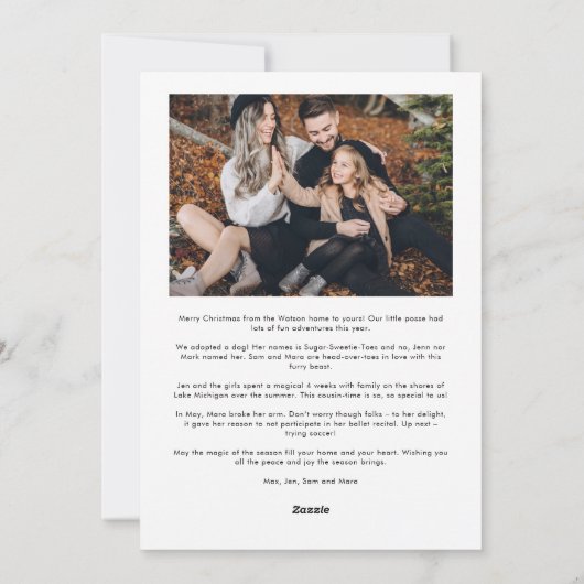 Cold Nose Warm wünscht Dog Foto Weihnachten (Rückseite)