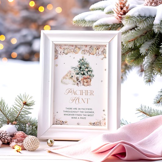 Cold Outdoor Bear Baby Showroom Schnuller Hunt Gam Poster