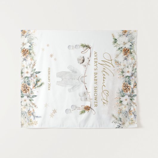 Cold Outdoor Clothest Line Kinderdusche Empfang Wandteppich (Vorderseite (Horizontal))