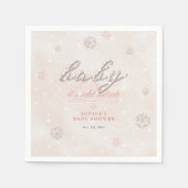 Cold Outdoor Kristall Glitzer Winter Baby Dusche Serviette (Vorderseite)