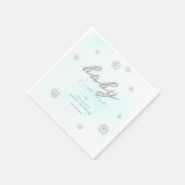 Cold Outdoor Kristall Glitzer Winter Baby Dusche Serviette (Ecke)