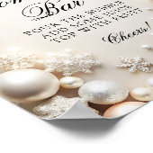 Cold Outdoor Snowflakes Baby Dusche Mama-osa Bar Poster (Ecke)