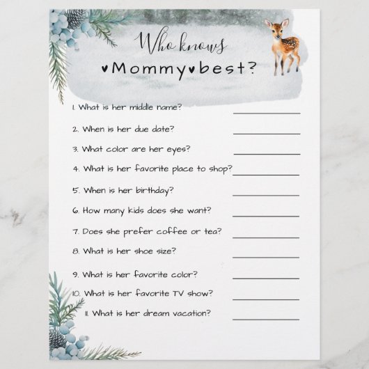 Cold Outdoor Winter Animals Kinderdusche Wer weiß Flyer (Vorne)