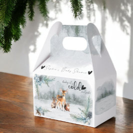 Cold Outdoor Winter Animals Moderne Babydusche Geschenkschachtel