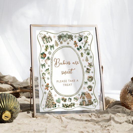 Cold Outdoor Winter Babys sind süß Nehmen Sie eine Poster