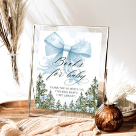 Cold Outdoor Winter Blue Books for Baby Poster