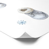 Cold Outdoor Winter Kleidung Babydusche Willkommen Poster (Ecke)