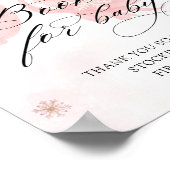 Cold Outdoor Winter Pink Bow Bücher für Baby Poster (Ecke)