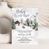 Cold Outdoor Winter Wonderland Baby Dusche Einladung