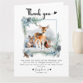 Cold Outdoor Winter Woodland Tiere Danke (Vorderseite)