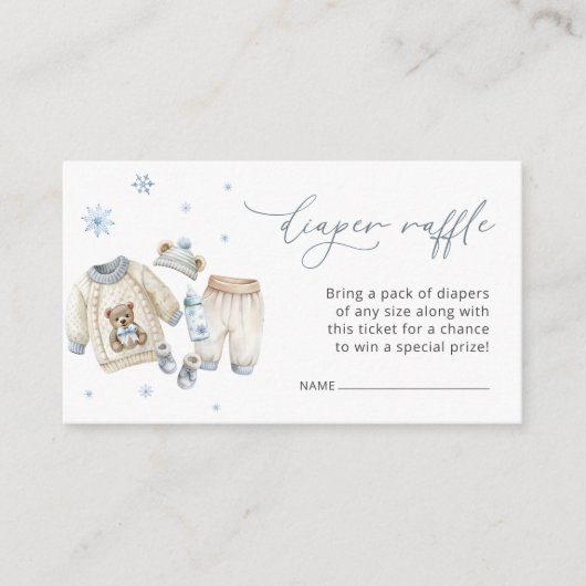 Cold Outdoor Winterkleidung Windeln Windeln Raffel Begleitkarte (Vorderseite)